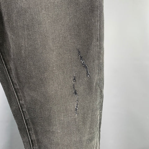 JOHN VARVATOS * U.S.A. Size 30 Grey Charcoal Distressed Twill Cotton Blend Jeans