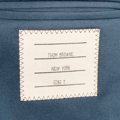 THOM BROWNE Size M Navy Twill Shirt Jacket