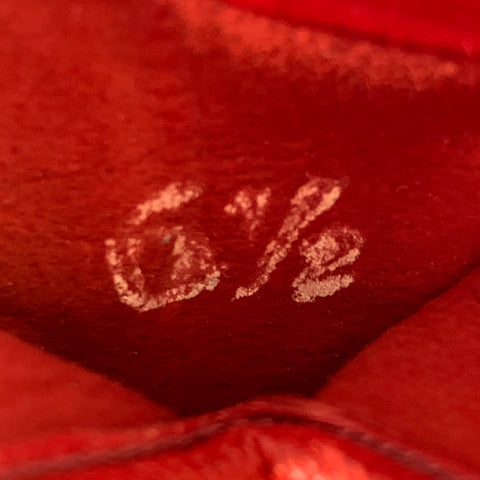 VINTAGE Size 6.5 Red Leather Gloves