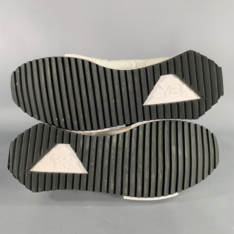 Y-3 Size 10.5 Harigane 2 White Black Mesh Sneakers