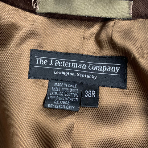 J. PETERMAN COMPANY Size M Tan Brown Twill Wool Evening Coat