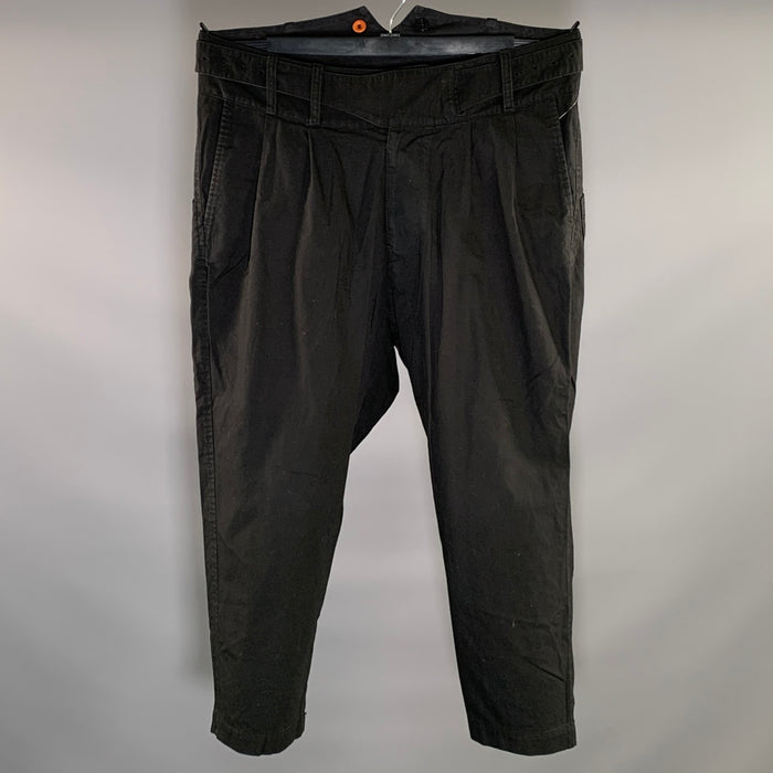Y's by YOHJI YAMAMOTO Size 38 Black Cotton Pleated Casual Pants