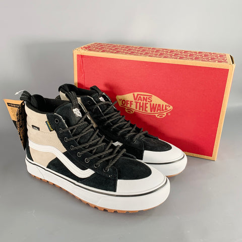 VANS Size 11 Sk8-Hi MTE-2 Grey Black Color Block Suede High Top Sneakers
