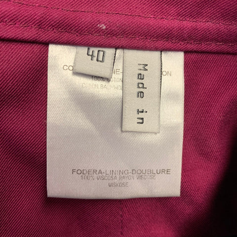 BALENCIAGA 2007 Size 4 Purple Cotton Skirt Panel Shorts