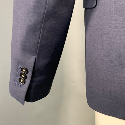 G-STAR Size 40 CL Core 2 Navy Black Wool Blend Notch Lapel Sport Coat