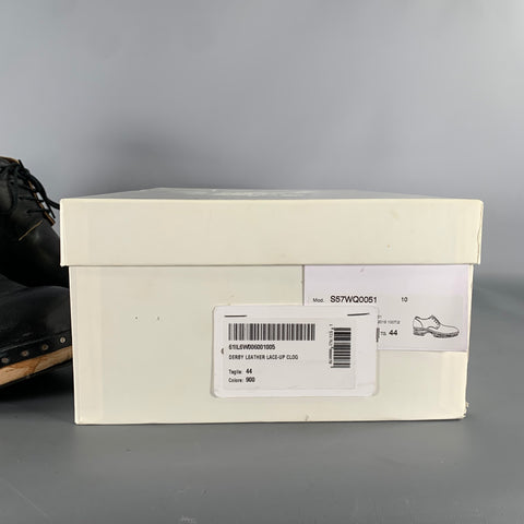 MAISON MARTIN MARGIELA Size 11 Black Leather Lace Up Shoes