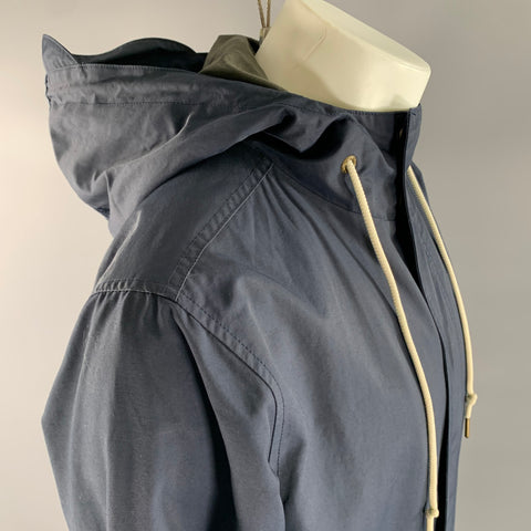 BARNEY COOLS Size M Navy Cotton Blend Windbreaker Jacket