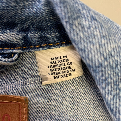 LEVI STRAUSS Chest Size M Blue Wash Denim Trucker Jacket