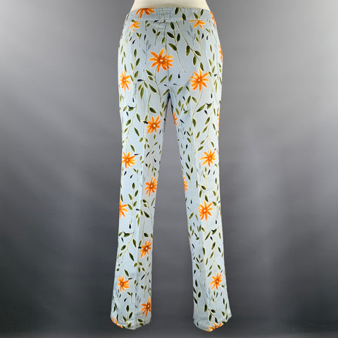 MOSCHINO Size 6 Orange Light Blue Floral Outfits & Sets