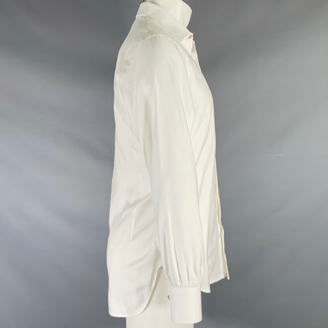 KITON Size S White Cotton Button Up Long Sleeve Shirt
