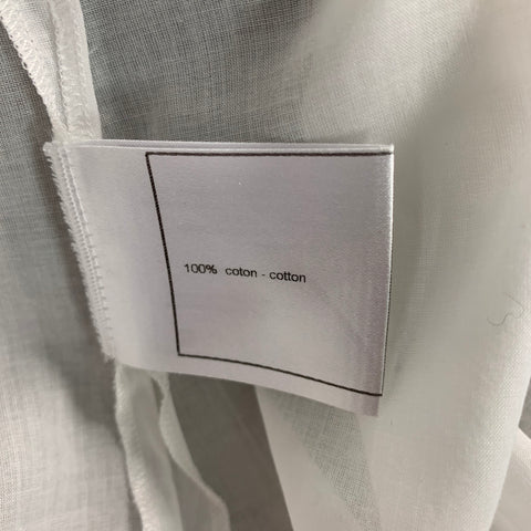 CHANEL Size 8 White Cotton Sleeveless Dress Top