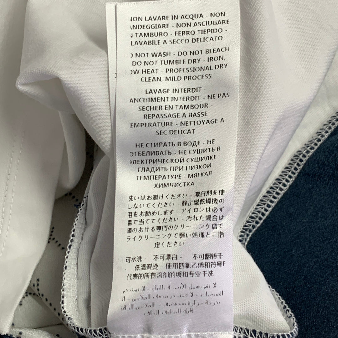 STELLA McCARTNEY Size L White Burgundy Navy Cotton Logo Pullover