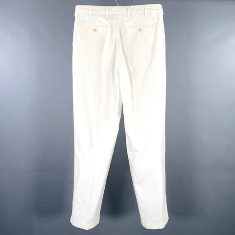 CANALI Size 30 Cream Corduroy Cotton Casual Pants