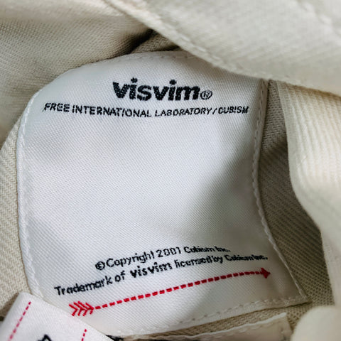 VISVIM -Chaqueta de plumón Wawona -Talla L Abrigo con cremallera de lino y lana de tweed negro y beige
