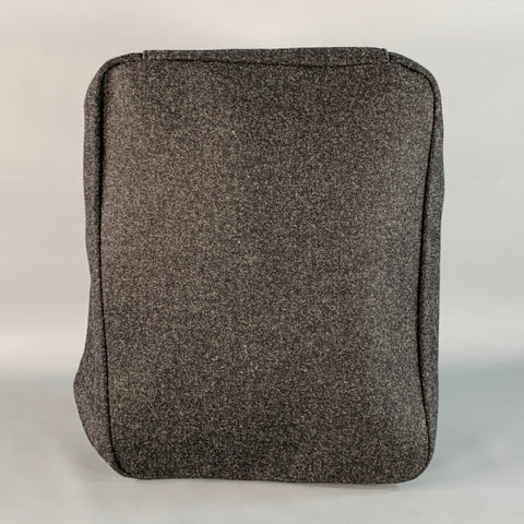 BRUNELLO CUCINELLI One Size Grey Wool Flannel Shoe Organizer Zip Up Travel Bag