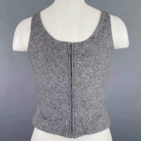 GEOFFREY BEENE Size 4 Grey Heather Sleeveless Casual Top