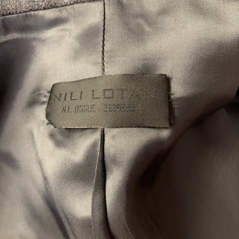 NILI LOTAN Size M Grey Wool Notch Lapel Jacket
