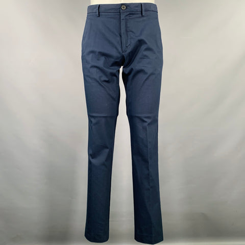 BONOBOS Size 40 Navy Cotton Blend Notch Lapel Suit