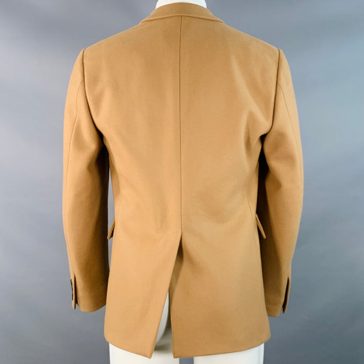 WOOSTER + LARDINI Size 40 Regular Tan Wool Notch Lapel Sport Coat