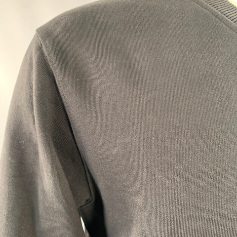 LACOSTE x COMME des GARCONS Size M Black Green Alligator Patch Cotton Crew Neck Sweatshirt