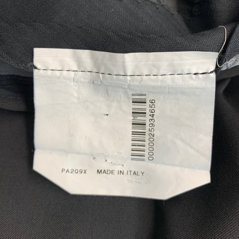 ARMANI COLLEZIONI Size 42 Black Wool Notch Lapel Single Button Tuxedo