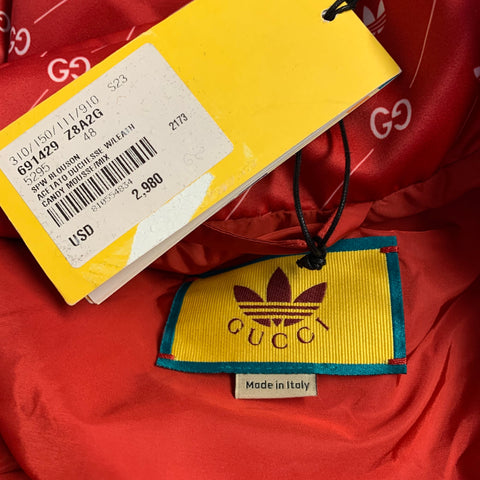 GUCCI X ADIDAS Size 38 Multi-Color Monogram Acetate Anorak Jacket