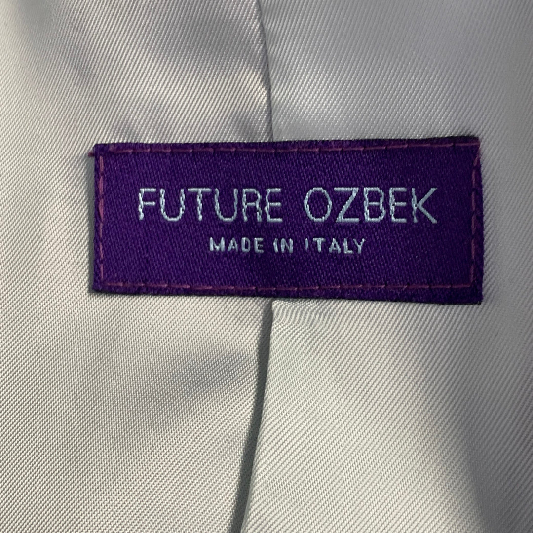 FUTURE OZBEK Size 4 Navy Polyamide Blend Single Breasted Blazer Mini Skirt Set