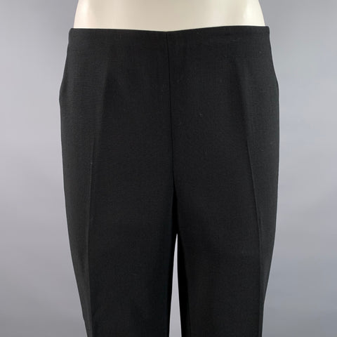 AKRIS Size 10 Black Wool Polyamide Pants