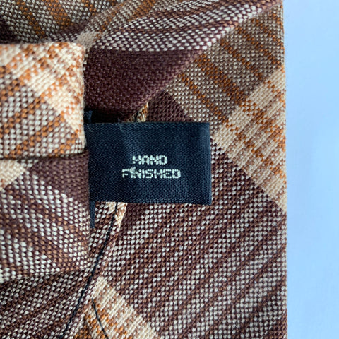 RRL by RALPH LAUREN Brown Light brown Plaid Wool Tie