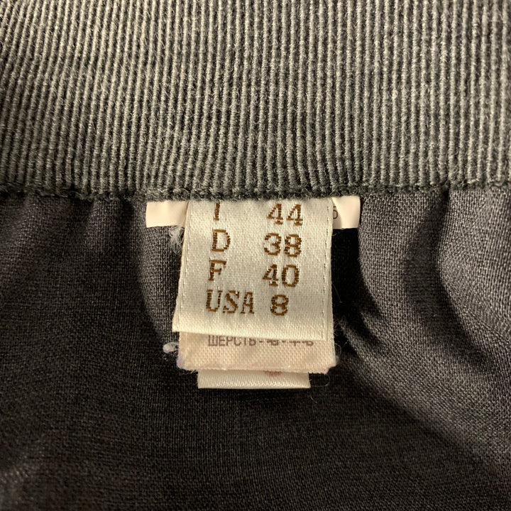 BRUNELLO CUCINELLI Size 8 Grey Wool Heather Elasticated Pants