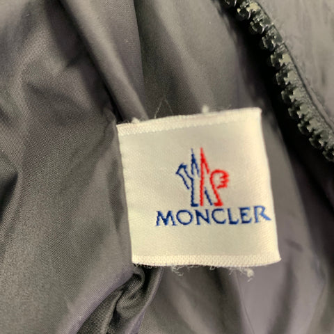 MONCLER Size XXXL Black White Polyamide Jacket