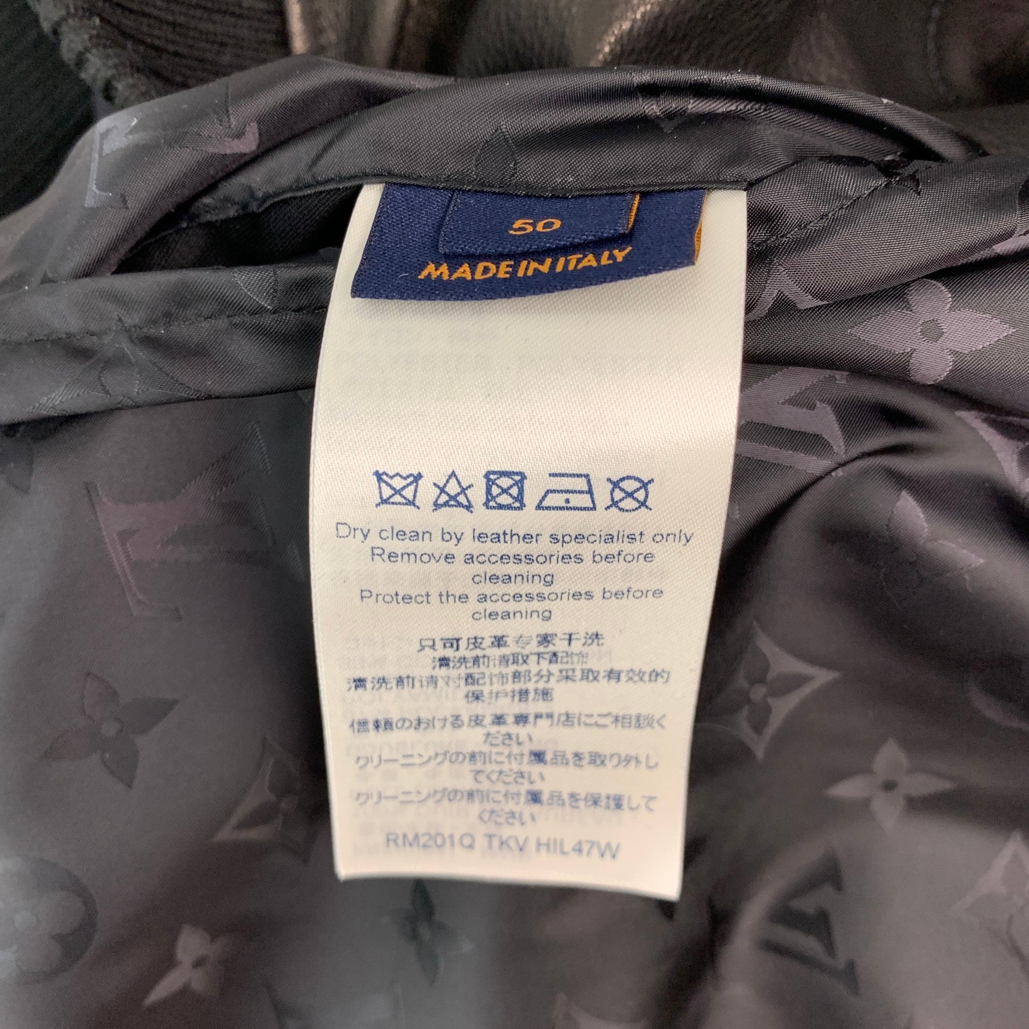 LOUIS VUITTON Size 40 Black Leather Polyamide LV Monogram