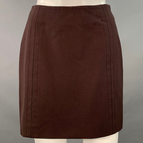 FUTURE OZBEK Size 6 Brown Rayon Blend Single Breasted Blazer Mini Skirt Set