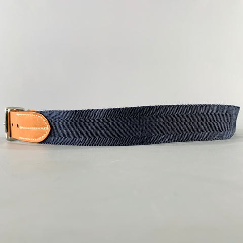 FULLUM&HOLT Size 36 Navy Tan Woven Canvas Belt