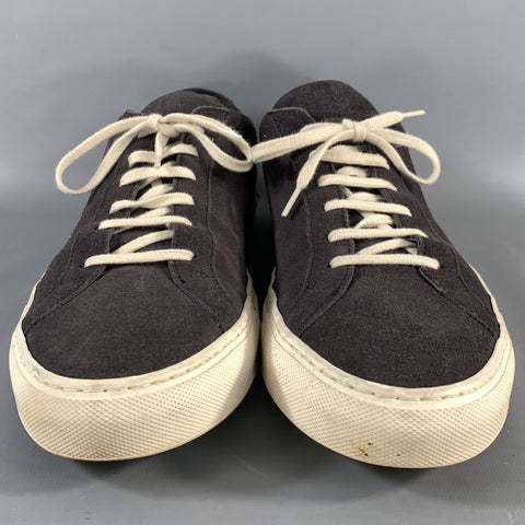 COMMON PROJECTS Size 11 Navy Suede Lace Up Sneakers