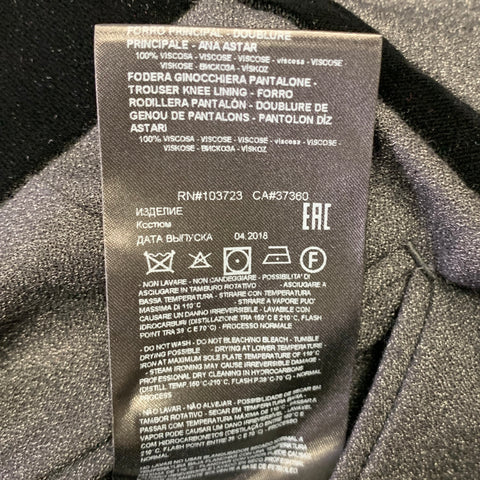 GIORGIO ARMANI Size 34 Gray Heathered Wool Silk Tuxedo Dress Pants