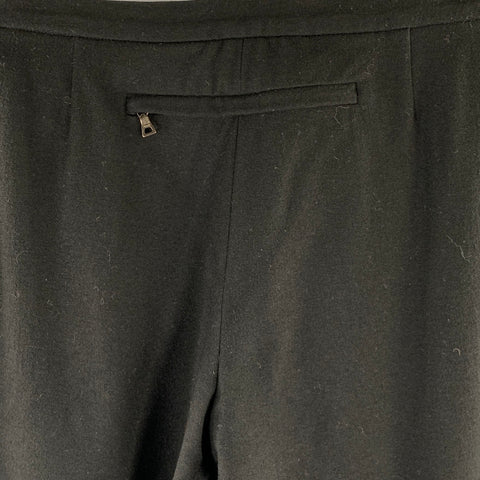 PRADA Size M Black Wool Wide Leg Casual Pants