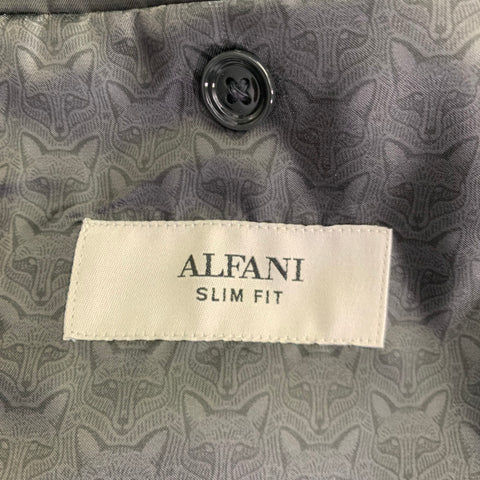 ALFANI Size 40 Black Velvet Cotton Single Breasted Sport Coat