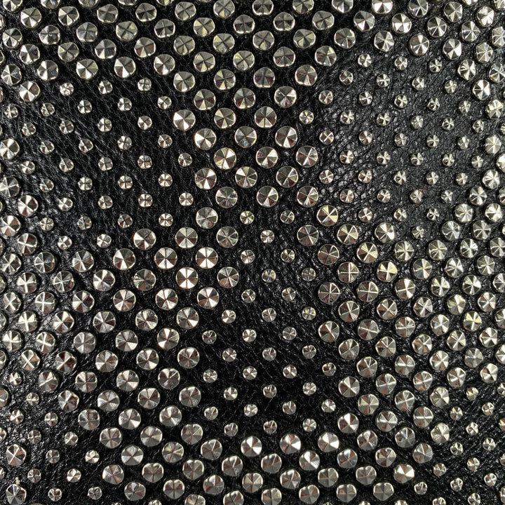 ALEXANDER MCQUEEN Black Silver Skull Leather Backpack Bags