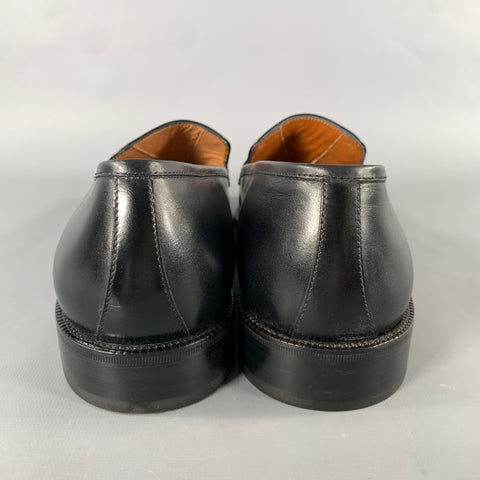 SALVATORE FERRAGAMO Size 9.5 Black Leather Horsebit Loafers
