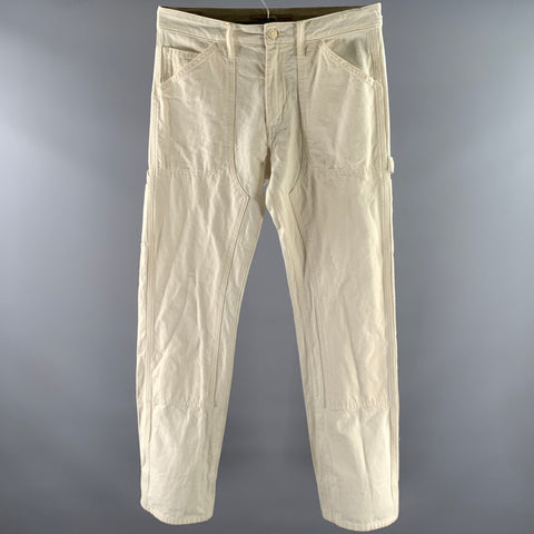 THE SEVEN CONTINENTS Size 30 Cream Cotton Carpenter Pants