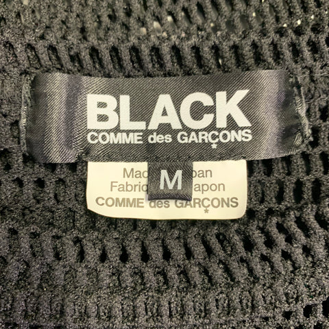 COMME des GARCONS Size M Black Mesh Polyester Crew Neck T-shirt