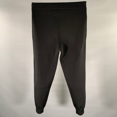 NEIL BARRETT Size L Black Red Color Block Wool Joggers Casual Pants