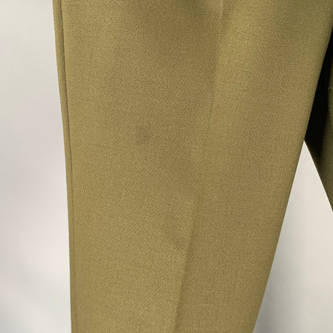AMI by ALEXANDRE MATTIUSSI Size 32 Green Solid Wool Blend Pleated Dress Pants