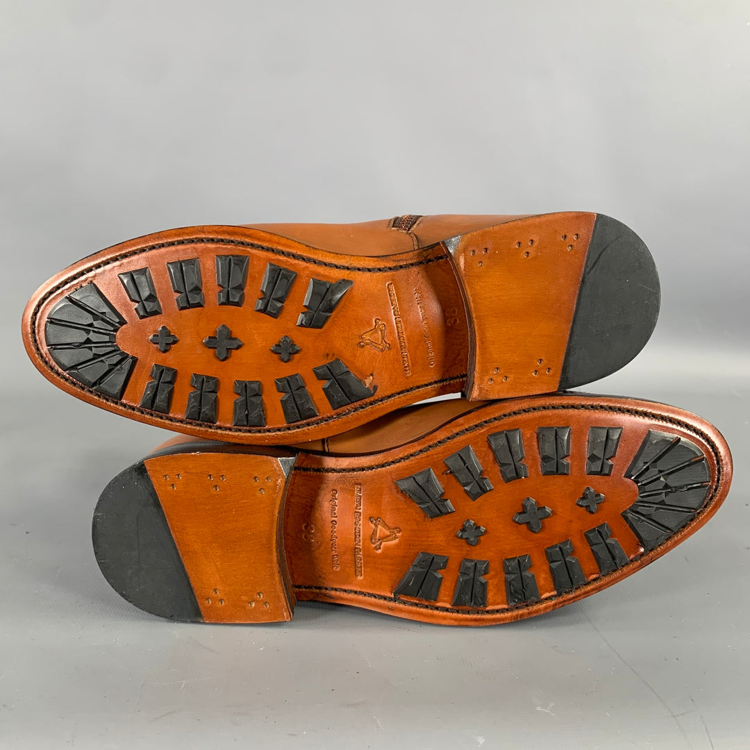 KLEIN EPSTEIN & PARKER Size 7 Brown Mixed Patterns Mixed Fabrics Ankle Boots