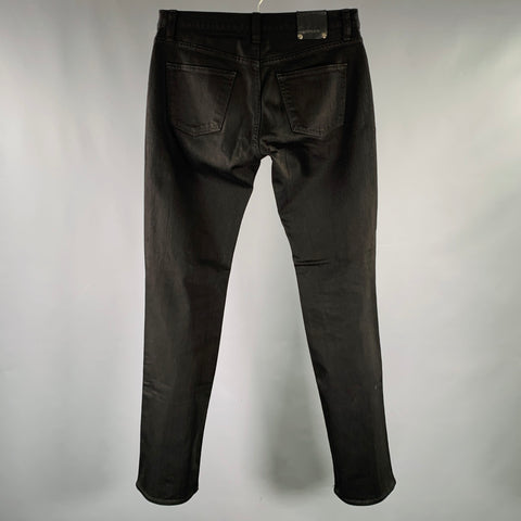 J.BRAND Size 32 -Kane- Black Cotton Blend 5 Pocket Slim Straight Jeans