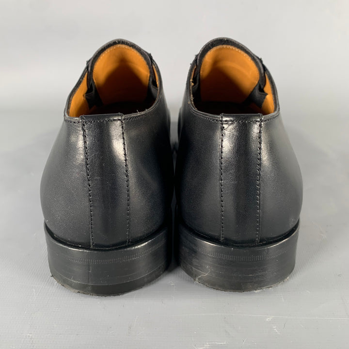 ALEXANDER MCQUEEN Size 9 Black Leather Toe Cap Loafers