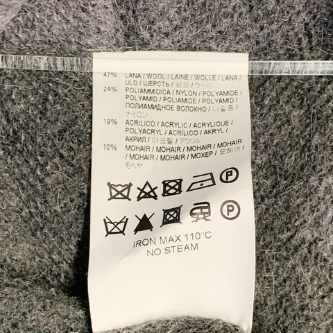 BARENA Size XL Grey Heather Wool Blend Crew Neck Sweatshirt
