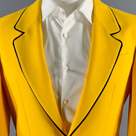 RANDOM IDENTITIES Chest Size 42 Yellow Black Polyester Notch Lapel 30 33 Suit