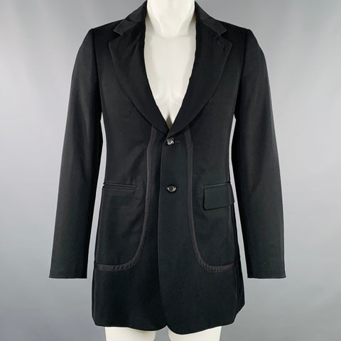 COMME des GARCONS HOMME PLUS 2022 Size S Black Wool Notch Lapel Jacket